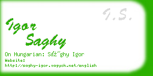igor saghy business card